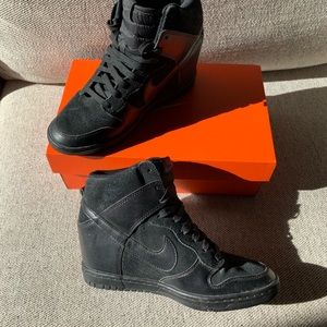 Nike Dunk Sky High Wedge Sneakers Black